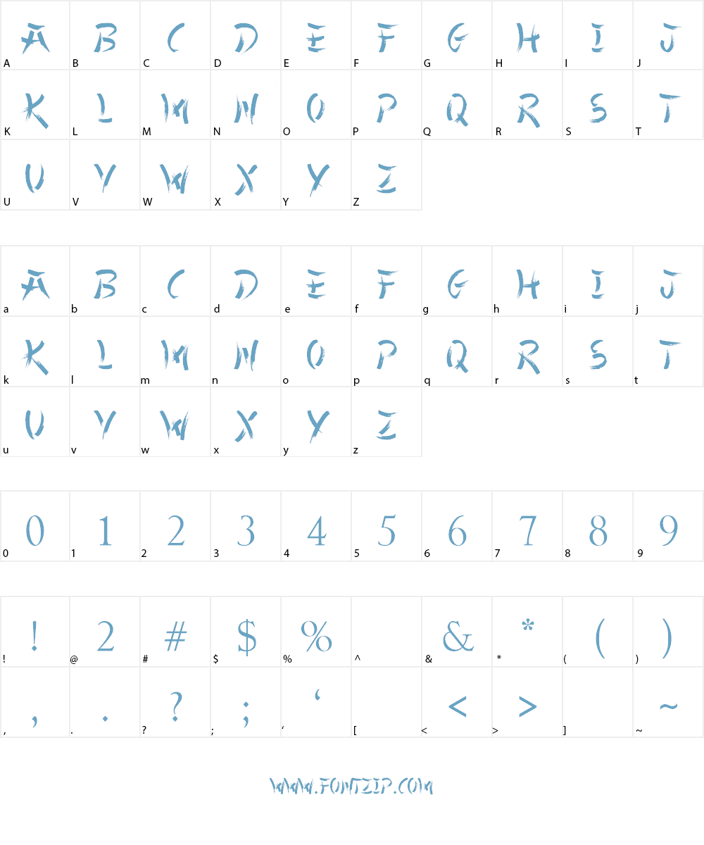 Chinese Takeaway Font Character
